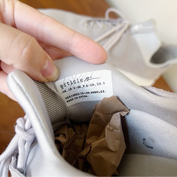 Article No • 0502 Suede Sneakers in Light Gray taupe lace up trainers 0518 main image 7